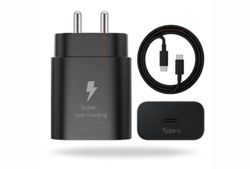 Image of 25W USB-C Fast Charger, PD 3.0 PPS Wall Adapter Type-C Power Delivery for SAMS+ung Galaxy S24 /S23 /S22 /S21 /Note 20 /Tab, Original Type C Charger for Android Phones & Tablets -JJ Black