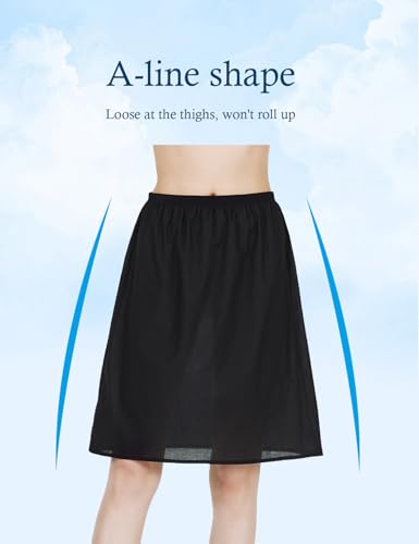 Image of BEAUTELICATE Womens Half Slip 100% Cotton Vintage Underskirt in 3 Lengths
