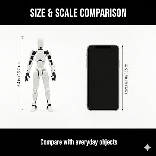 Image of Dummy13 Fully Articulated Action Figure | 3D Printed Robot Assembly Kit | 5.4 Inch Tall Poseable Toy | Dynamic Poses | DIY Collectible Model | Made in India (Silver Warrior)