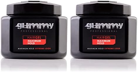 Gummy Hair Gel Maximum Hold Extreme Look 23.5 Ounce (700ml) (Pack of 2)