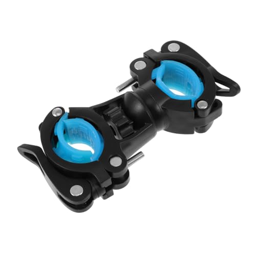 Soporte para linterna de bicicleta azul, accesorio antivibración para luces de bicis