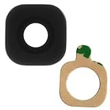 jbTec Kamera Glas Ersatz mit Kleber kompatibel mit Samsung Galaxy S6 - Camera Linse Glass Lens Rückseite, Farbe:Schwarz