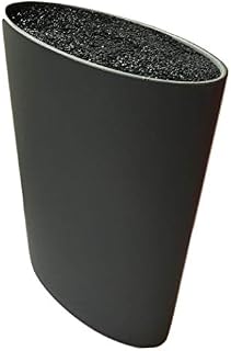 Jo's Online® New Improved Universal Knife Holder Without Knives - Knife Block | Lightweight & Compact | Holds Upto 12 Kitchen Knives | Designed to Protect Blades (Grey Oval)