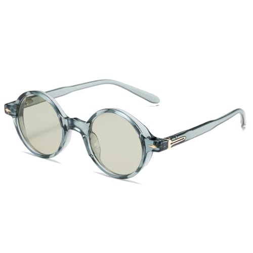 Lunettes de soleil rondes punk contre l'éblouissement avec protection UV400 stylée