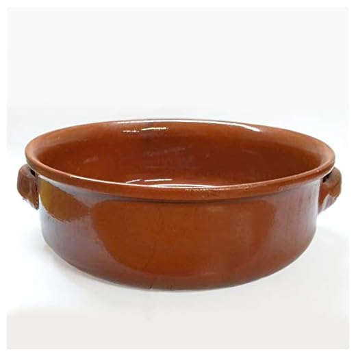 artigianale Tegame Ciotola Alta in Terracotta Diametro 28cm h9cm per sughi zuppe minestroni