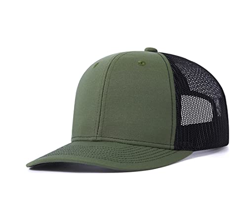 Image of Quanhaigou Trucker Hat - Mesh Snap Back - Unisex Adjustable Baseball Cap - Outdoor Hats for Men Women