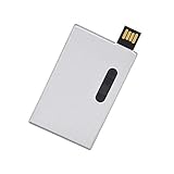 32GB USB Stick Business Kreditkarten USB-Flash-Laufwerk Uflatek USB 2.0 Speicherstick im Kreditkartenformat Flash Drive Silber Metall Shell Memory Stick Robust Pendrive Extern Datenspeicher