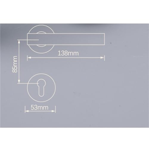 Serrure de porte silencieuse interieure doree en bois massif - 5