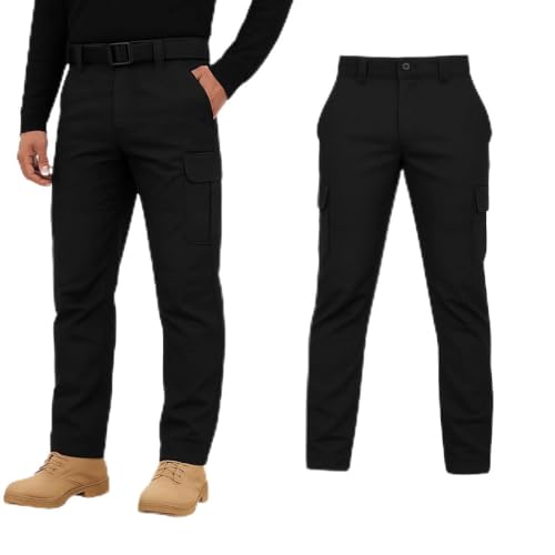 Calça Tática Anti‑Rasgo Thunder Poly Stop 6 Bolsos Estilo Militar Perfeita para Escalada Pesca Trilha Esportiva. (BR, Numérico, 42, Regular, Regular, Preto)