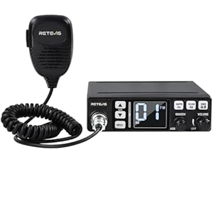 Retevis MB3 AM/FM CB Radio Dual-Mode, Public Address (PA) Function, Automatic Noise Limiter, 40-Channel Fixed-Mount, Easy to Operate, Long Range CB with External Speaker Jack for Truckers Emergency