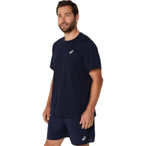 ASICS Men's SILVER Short Sleeve TOP Running Apparel3