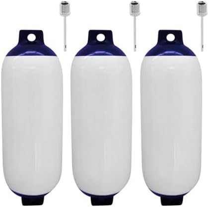 3pcs Inflatable Marine Boat Bumpers, Dock Shields & Mooring Protectors for Yachts & Speedboats, Heavy-Duty Boat Fenders for Enhanced Protection & Buoyancy