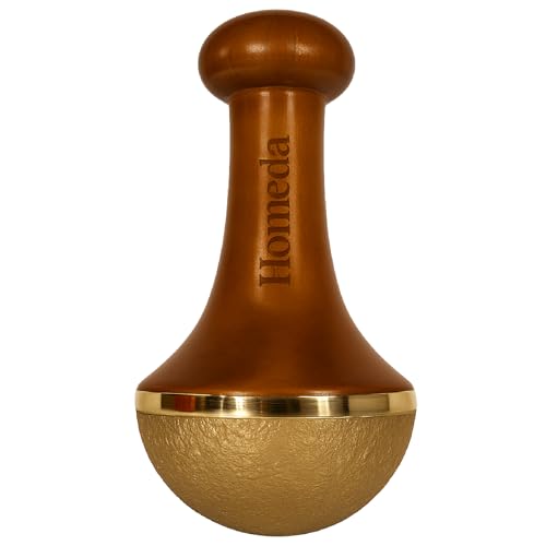 Homeda Kansa Wand Vatki Ayurveda Foot Massager - Indian Skincare Tool - SWA Kansa Wand for Feet & Face Relazation Wellness & Detox - Ayurveda Gifts (Single Big Bowl)