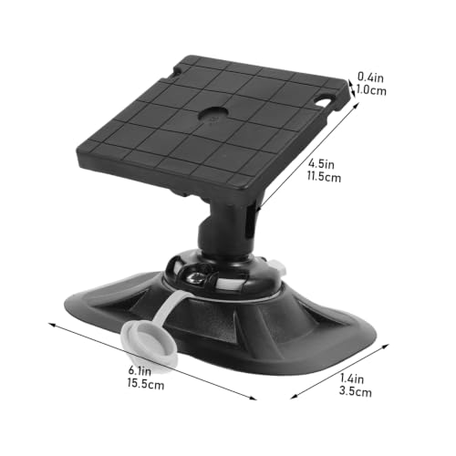 Support sondeur de poisson nylon noir orientable avec base rapide pour canoë - 2