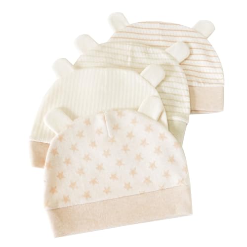 Cotton Newborn Baby Caps Soft & Breathable Hat Elastic Headband Comfortable Newborn Hat Upgrades for 0-3 Months Infants4