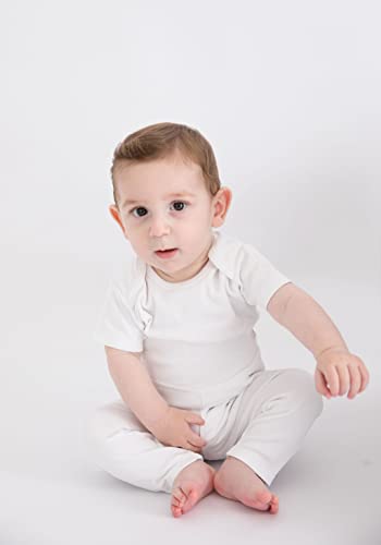 Pimbi&Bimpi | Premium Peruvian PIMA Cotton | Footed Baby Pants | Unisex: Baby boy and Baby Girl Pants (US, Age, Newborn, Light Blue)2