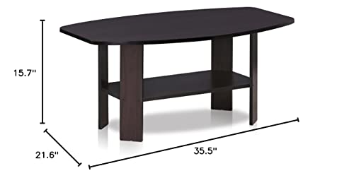 Furinno Simple Design Coffee Table, Dark Walnut #TOP7