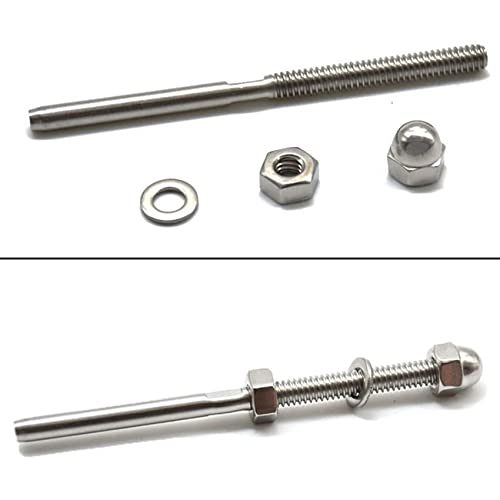 Kit de terminales para barandillas de cable de 1/8 y arandela biselada de 30 grados 3