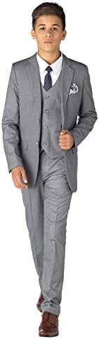 Paisley of London, Philip Dove Gray, Boys Ring Bearer Suit, Kids Formal Occasion Suit, (US X-Large/UK 1 Years)