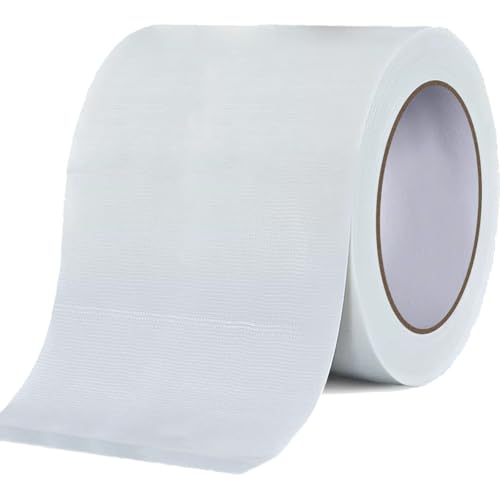 Ruban Ruban Adhésif Toile Extra Fort, 20 m X 75 mm Gaffer Blanc Facile à déchirer, Ruban De Réparation Imperméable pour les Travaux de Réparation,...