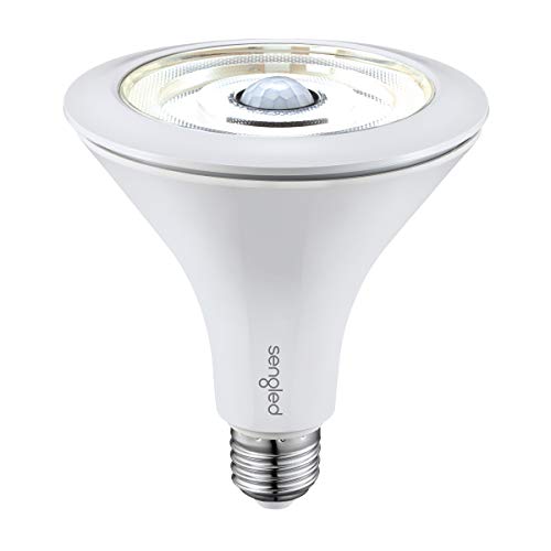 Sengled Smart Flood Light Bulbs work with SmartThings Hub, Echo 4th, Echo Plus, Alexa, Google, Zigbee Hub Required, PAR38 Led Bulb Motion Sensor Light Outdoor, Dusk to Dawn, 3000K, 1200LM, 1 Pack