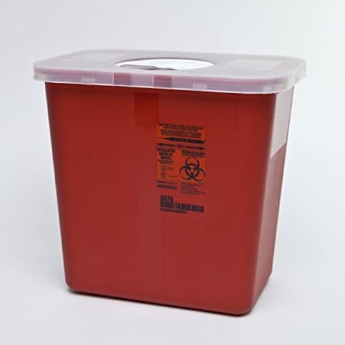 Kendall Sharps Container with Rotor Lid - 2 Gallon by Kendall Healthcare (2)