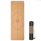 Relaxyee Yogamatte Kork, Yoga Matte Kork, rutschfeste und Langlebige Yogamatte Für Übungen wie Yoga/Pilates, 180CM*68CM