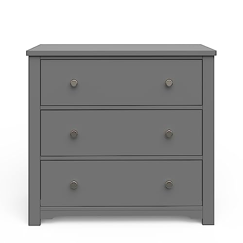 Child Craft Harmony 3 Drawer Dresser With Removable Changing Table Topper For Nursery Or Bedroom, Plenty Of Storage, Anti-Tip Kit Included To Prevent Tipping, Non-Toxic, Baby Safe Finish (Cool Gray) #TOP4