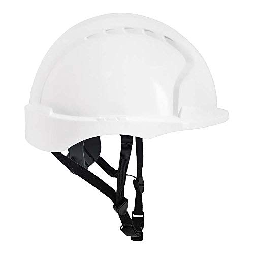 JSP EVO3 HDPE Safety Helmet for Construction/Building withmicro Peak Linesman Slip Ratchet White (AJG250-000-100)