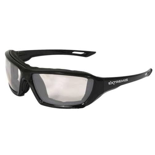 Radians Extremis XT1-91 Foam Lined Safety Glasses, Black Frame, Clear Lens