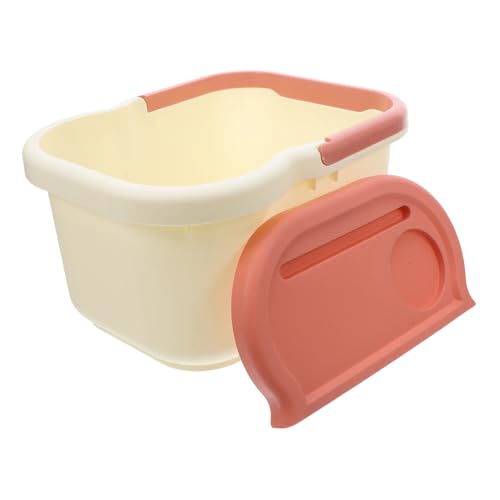 Bassin de pédicure en plastique PP beige avec masseur de bain de pieds de santé