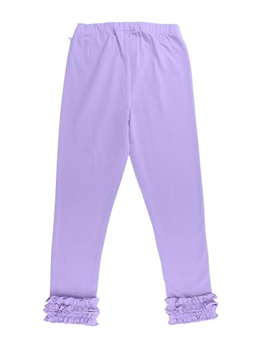 Image of RuffleButts Toddler Girl Merry & Bright Ruffle Leggings - Ankle Leggings | 75% Cotton 23% Spandex 2% Elastane, Breathable Lightweight, Elastic Waistband, Signature Rear Detail To 4T, Machine Washable