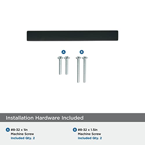 Image of Amerock Monument 3 inch (76mm) Center-to-Center Matte Black Cabinet Pull - 10 Pack