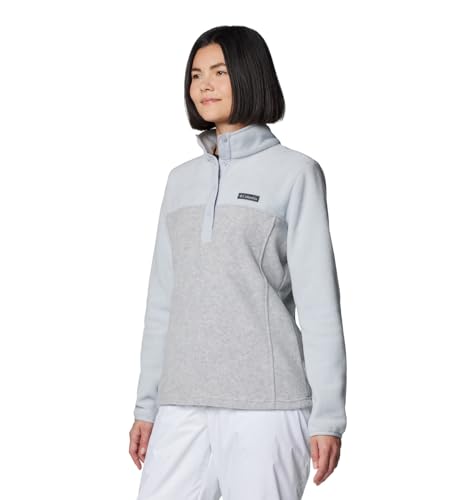 Image of Columbia Womens Benton Springs Half Snap II Pull Over Fleece Jacket, Dark Stone /Canoe /Vintage Blue, 3X