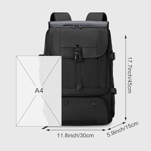 Ogetok Travel Laptop Backpack Carry on Backpack, Large Luggage Bag Backpacks Suitcase for Men Women, Business Weekender Shoulder Bag Personal Item Travel Bag Casual Daypack Fit 15.6 inch Laptop
