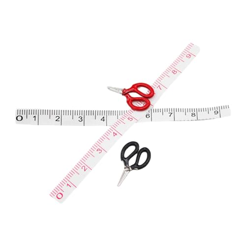 MERIGLARE Juego de Herramientas de Costura para Casa de Muñecas de 4 Piezas, Tijeras en Miniatura