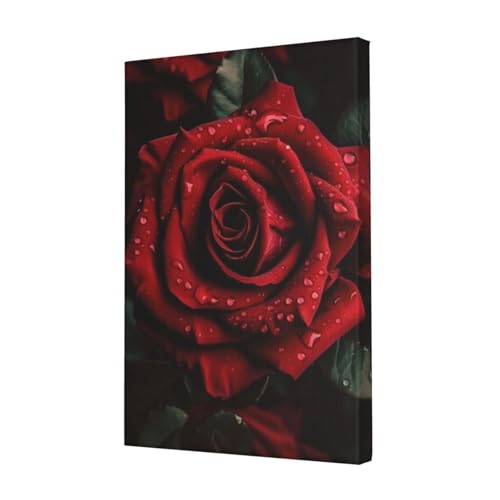 Poster à suspendre rose rouge LPSRTWE - Idéal pour salon et chambre