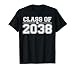 Class of 2038 Grow with Me Shirt, Graduation Kindergarten T-Shirt