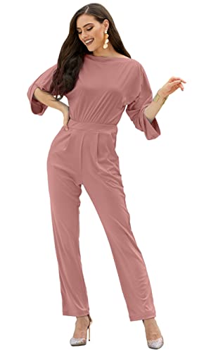 Image of KOH KOH Womens Short Sleeve Semi Formal Cocktail One Piece Jumpsuit Romper