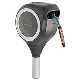 GARDENA(ガルデナ) スパイク式 自動巻取りホースボックス RollUp M 20m シルバー ホースリール【180度回転 UV・防霜】【ドイツブランド】散水 園芸 水やり 18616-20 製品保証:最大5年