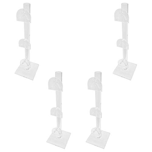 Prolinemax 4 PC 3 Tier Clear Acrylic Sunglasses Display Rack Eyewear Holder Counter Top Free Standing