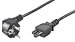 Produktbild MicroConnect pe010805 0,5 m CEE7/7 Schuko Kupplung C15 schwarz Kabel Elektrische  Cables elektrischen (schwarz, Male Connector/Female Connector, 0,5 m, CEE7/7, Koppler C15, 90 °)