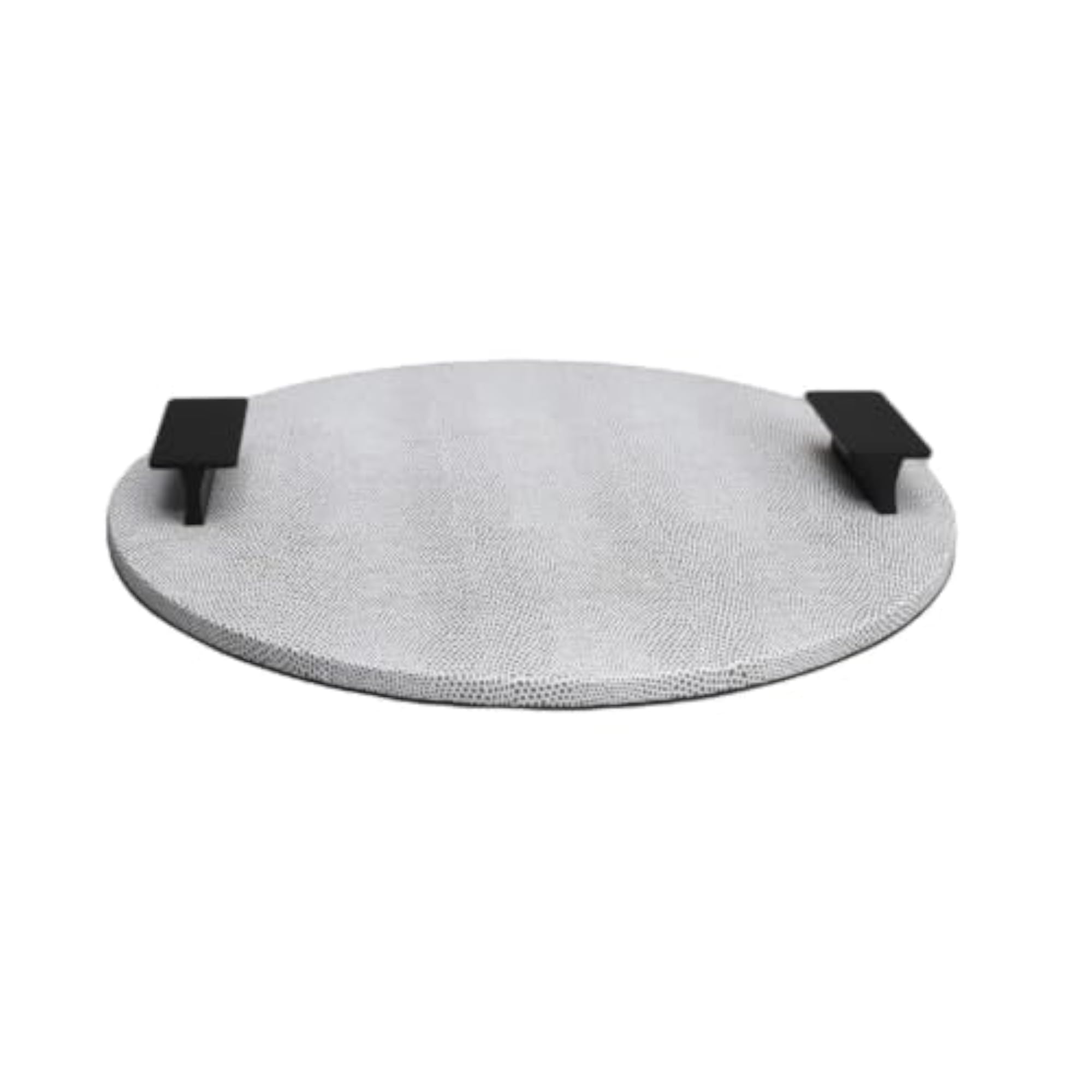 Round Wooden Decorative Tray, Low-Profile Design