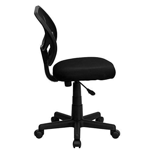Flash Furniture Low Back Black Mesh Swivel Task Office Chair With Curved Square Back #TOP7