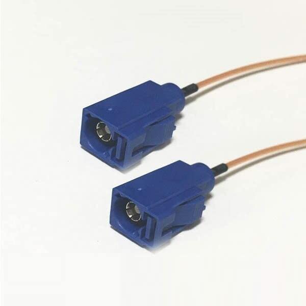 Elecbee 20 piezas de Fakra código C hembra a código C hembra FAKRA conector recto RF RG178 50 cm