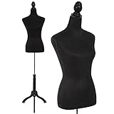 HCY Female Mannequins Torso Dress Form Mannequin Stand for Display 60'-67' Height Adjustable for...