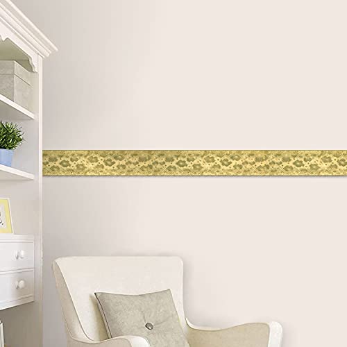 Concord Wallcoverings Wallpaper Border Animal Pattern Snake Skin Print For Cottage Bedroom Living Room, Beige, Green, 15 Feet By 5.25 Inches Na016142B #TOP2