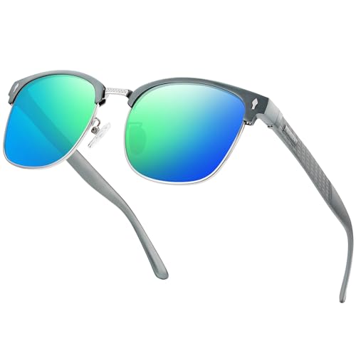 Image of BIRCEN Mens Polarized Sunglasses for Driving: Al-Mg Metal UV Protection Sun Glasses Square Shades for Fishing Travel 2026