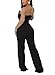 Sunlips Women fashionable, sexy, elegant, high waisted, wide leg pants, club business party button jumpsuit
