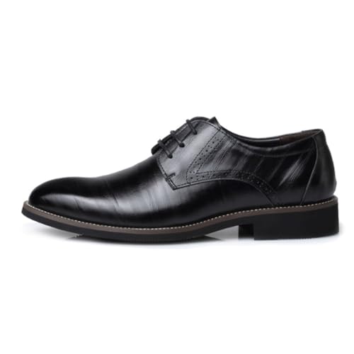Men's Formal Oxford Shoes Lace Up Outdoor Patent Leather Business Heel Non Slip Low Top Rubber Sole Classic2